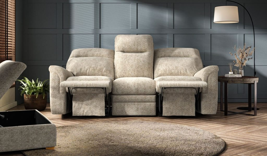 Parker Knoll Fabric Recliner Sofa